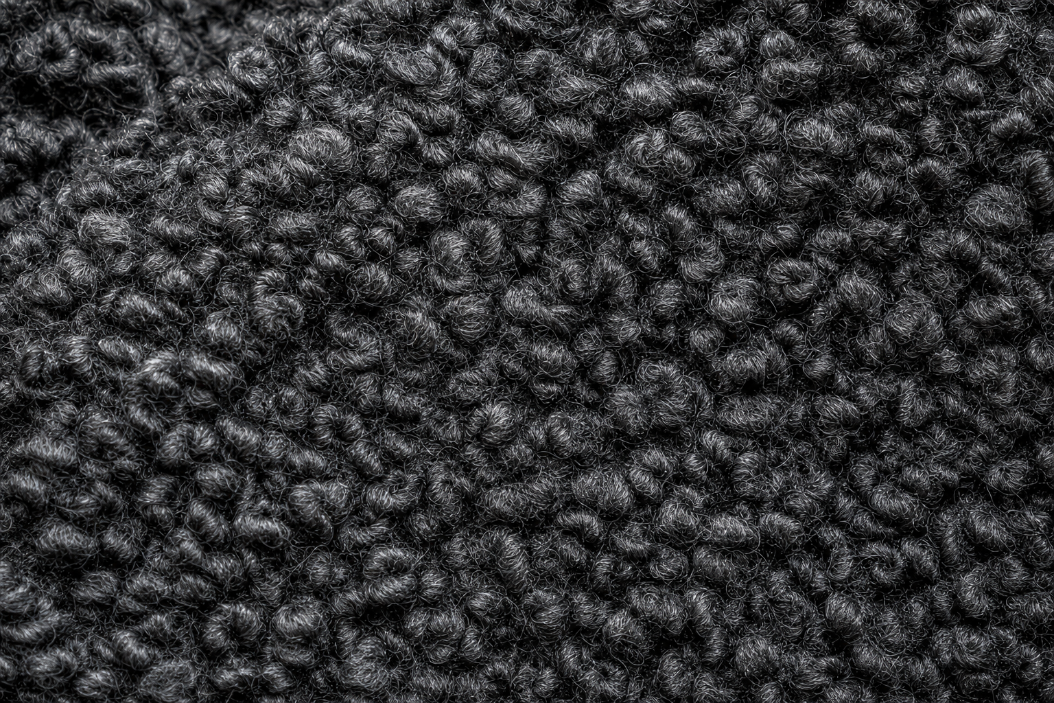 Charcoal bouclé macro