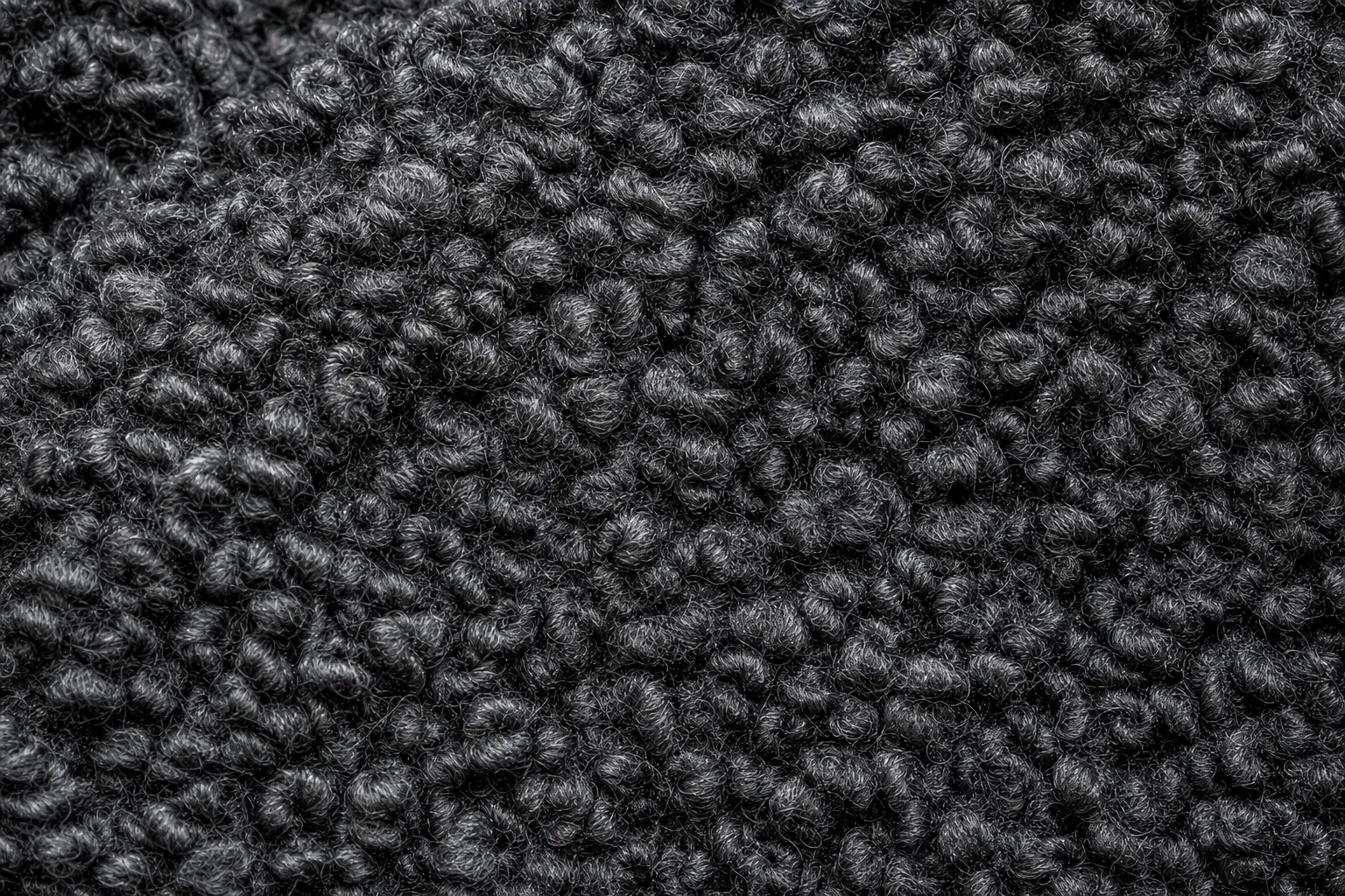 Charcoal bouclé macro