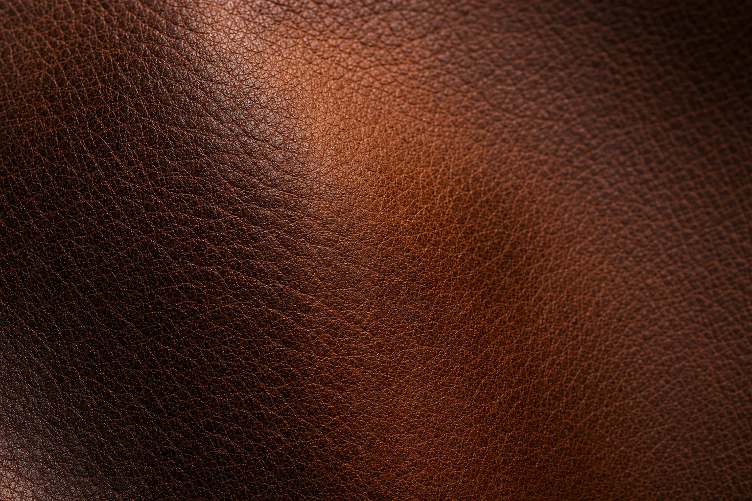 Chestnut full-grain saddle leather macro